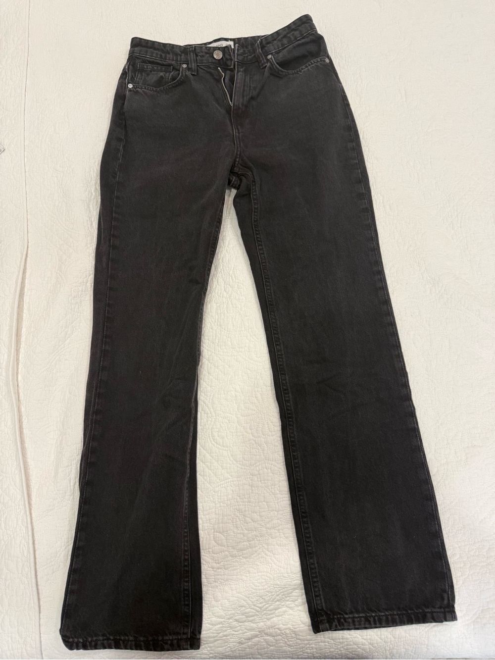 Mango Black Straight-Leg Women’s Jeans